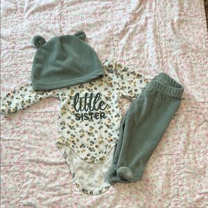 Adorable Little Sister Outfit with Hat